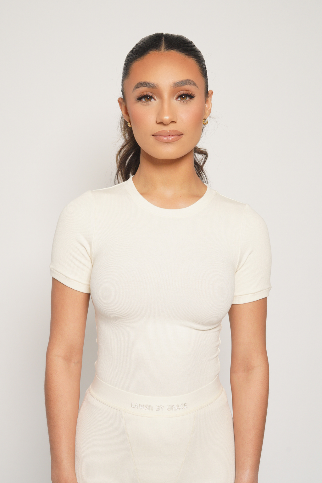 PRETTYLITTLETHING Women's Basic White One Shoulder Jersey Crop Top - Size 6